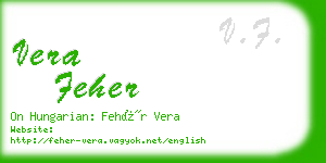 vera feher business card